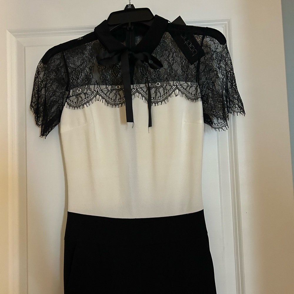 Boohoo Black and White Lace Jumpsuit - Picture 4 of 6